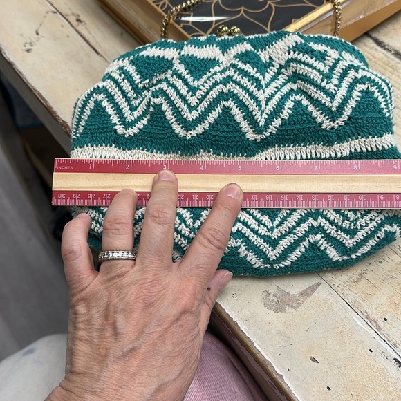 M.A.B.E. Kinta Crochet Pouch in Eucalyptus - Picture 7 of 8